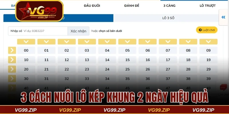 3 cách nuôi lô kép khung 2 ngày hiệu quả