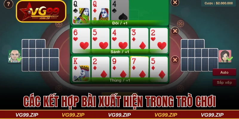 Các kết hợp bài xuất hiện trong trò chơi