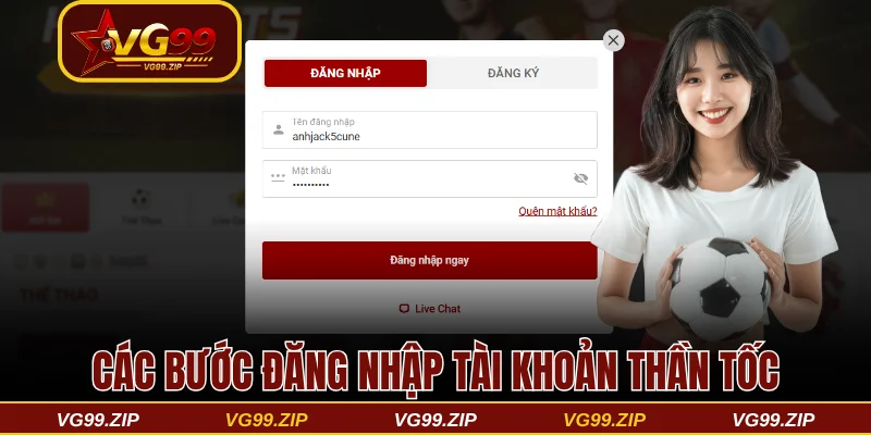 Các bước đăng nhập VG99 thần tốc chỉ 30 giây